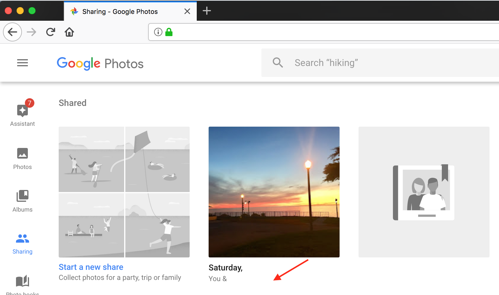 [text] Shared Google Album Photo List
